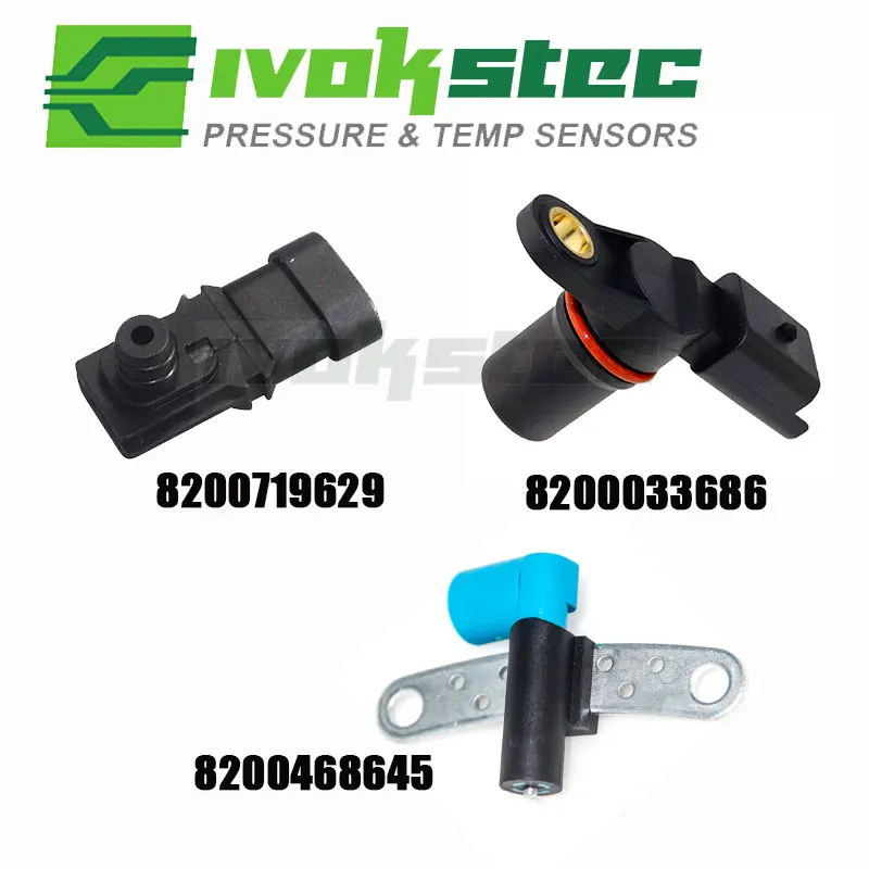 

3 PCS Map + Crankshaft Camshaft Position Sensor 8200033686 7700101970 8200719629 For Renault Clio Megane Kangoo Scenic Laguna