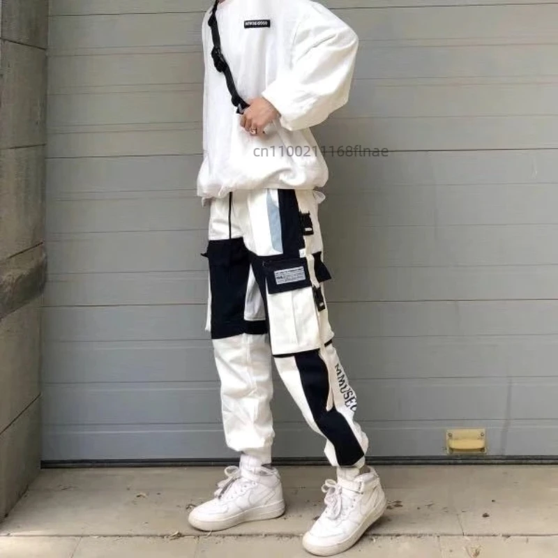 Männer Street Dance Hosen Frühling und Herbst Neue Stil Spleißen Lose Trendy Marke Ins Legging 2025, Hip Hop Casual Hosen
