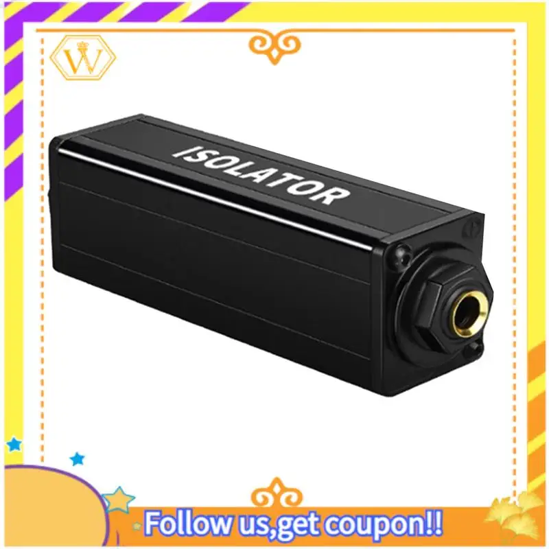 Neueste-6,5 Audio Isolator Sound Strom Noise Eliminator Ground Loop Isolator TS Audio Isolator Sound Balancing Adapter