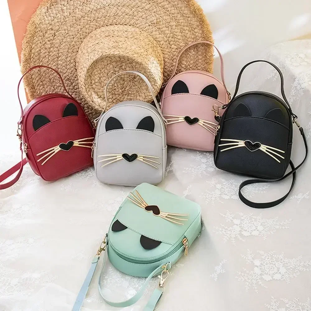 ADX01 Women Fashion Shoulder Bag Cartoon Cute Backpack PU Leather Purse Delicate Texture Messenger Small