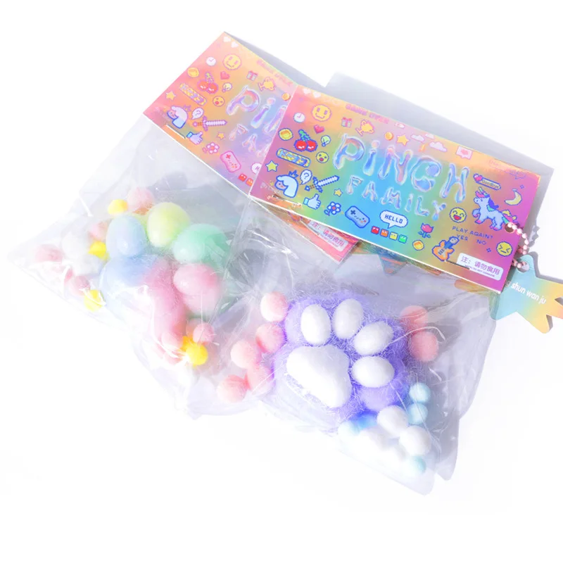 Nieuwe Fidget Speelgoed Creatieve Kleverige Tpr Squeeze Kat Paw Speelgoed Cadeau Mini Simulatie Mochi Slow Rebound Stress Relief Speelgoed Voor Kinderen Volwassen