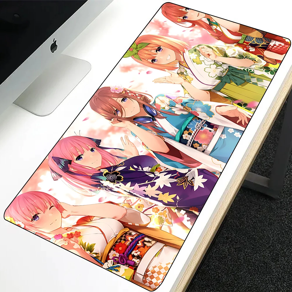 Nakano miku Anime Mousepad HD Printing Computer Gamers Locking Edge Non-slip Mouse Pad XXL90x40cm Keyboard PC Desk Pad