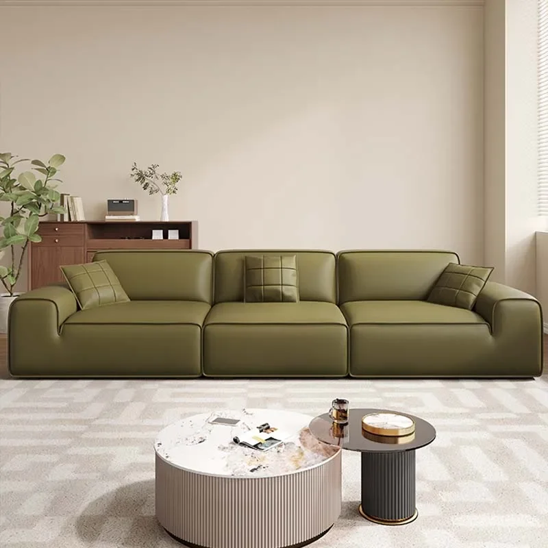 Luksusowy sofy do salonu skórzany salon segmentowy modułowa Sofa eleganckie nowoczesne meble Divano Soggiorno Di Lusso Nordic