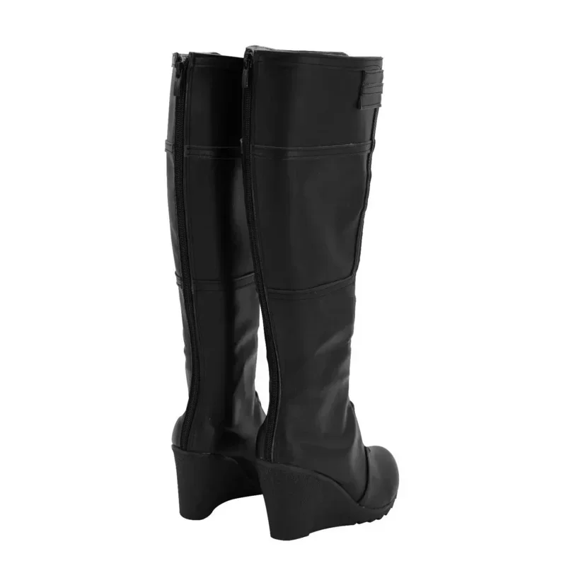 حذاء أسود كوسبلاي أرملة ناتاشا رومانوف للنساء كرنفال الهالوين مصنوع حسب الطلب مقاس أوروبي