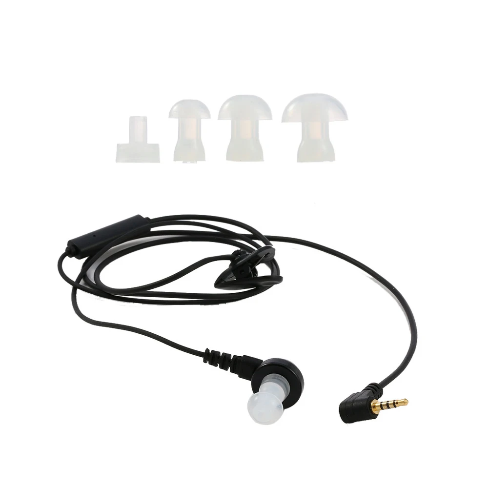 Dedicated Single Ear Headphone Cable for Hearing Aids Including Ear Tip and Speaker
