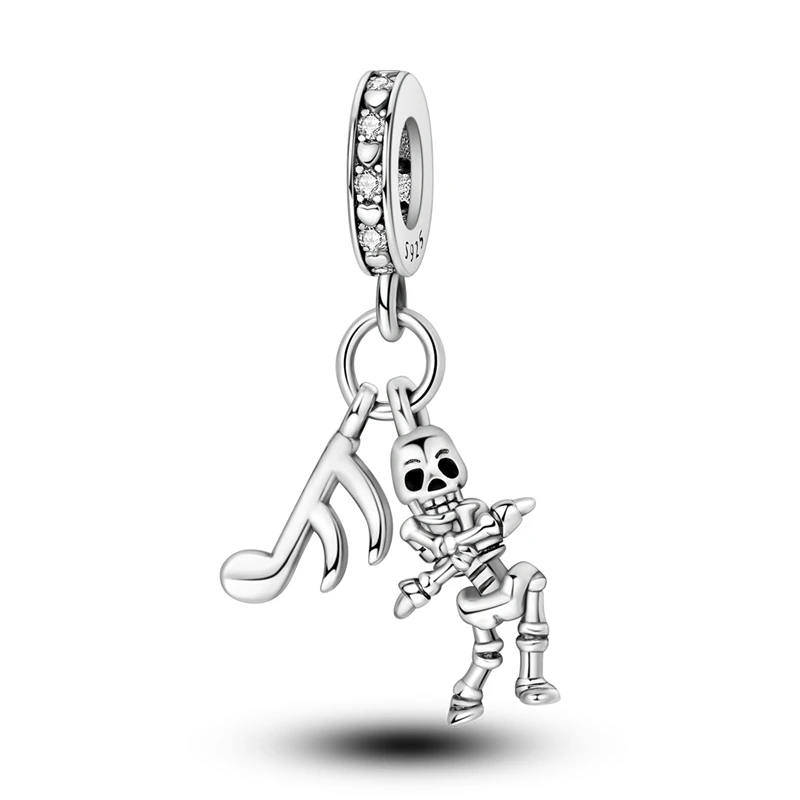 925 Sterling Silber Halloween Charms Perlen Skelett Kürbis Kutsche Hexe Herz Anhänger Passend für Armband Frauen DIY Schmuck Geschenke – Detail 28