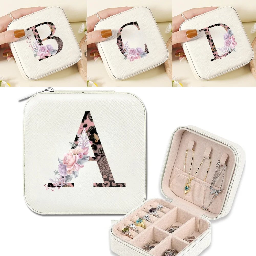 

PU jewelry box for rings, necklaces, and earrings, featuring a letter design—perfect for events, parties, and holiday gifts