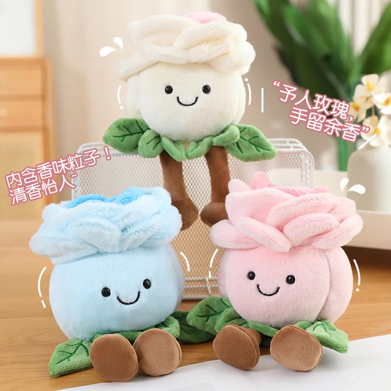 New Plant Potted Doll Olishalan Sunflower Rose Anthurium Toy Lovely Kawaii Cute Soft Sweet Gift