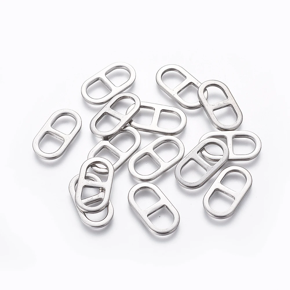 

100pcs Soda Tab Charms Pendant Pull Tab 201 Stainless Steel Links Connector for Bracelet Earring Jewelry Making Gifts 23x12x2mm