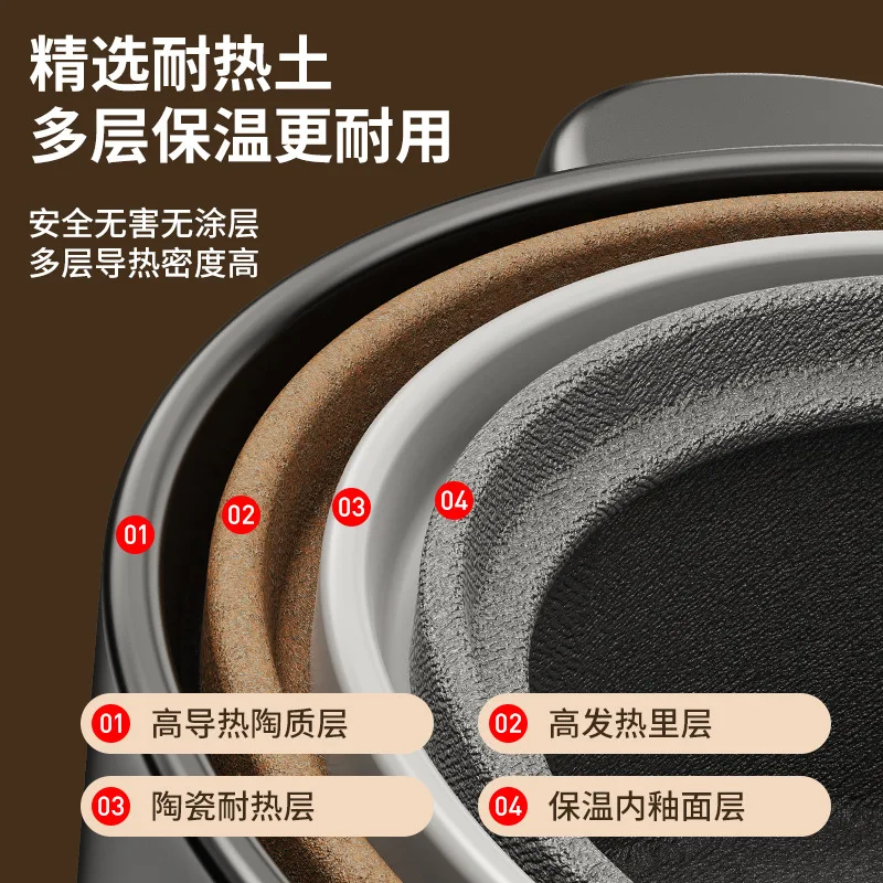 Sand pot stewing pot, ceramic pot, high-temperature resistant, dry burning, non cracking, sand pot, soup making, gas stove