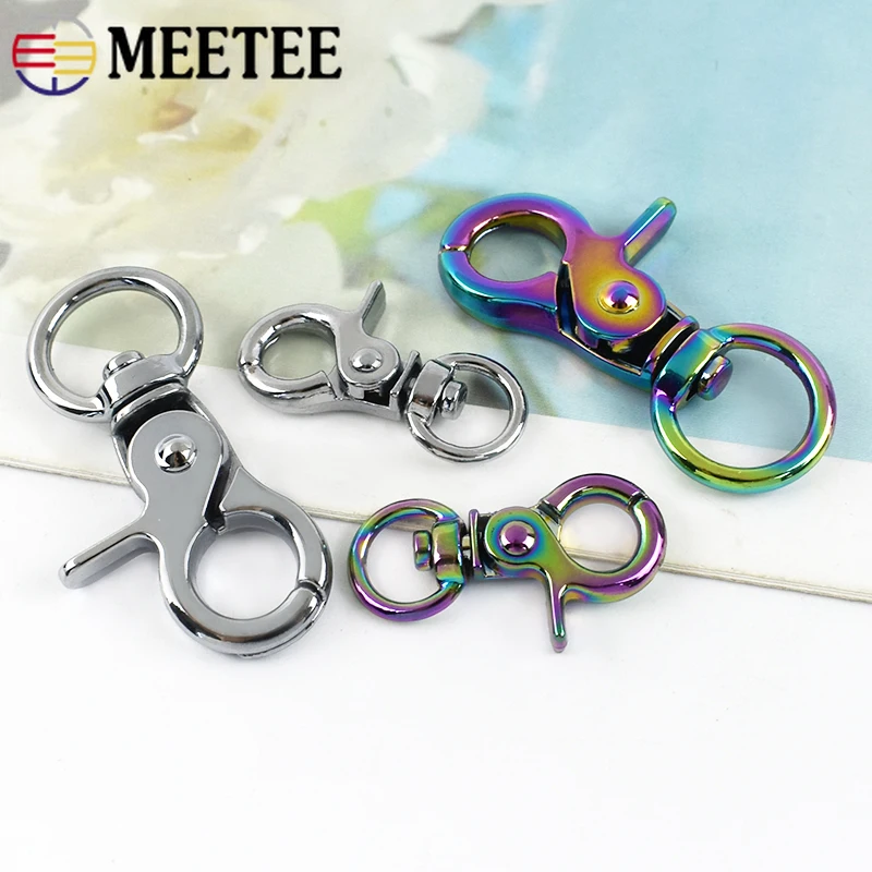 5-20Pcs 10/13mm Metal Keychain with Lobster Clasp for Bag Luggage Strap Swivel Hook Clip Pet Leash Carabiner Belt Accessories