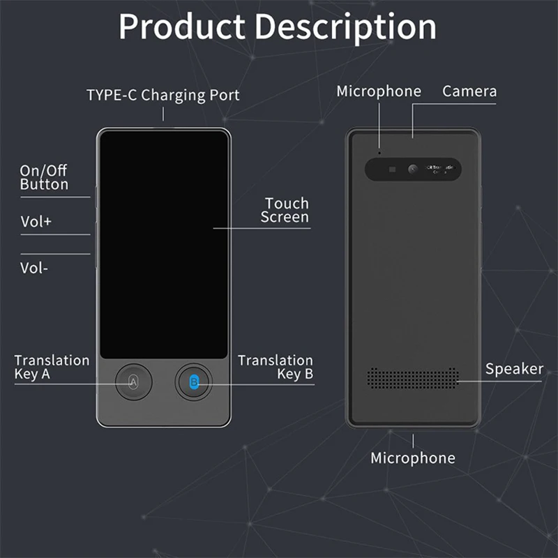 W12 Instant Smart Translator: Supports real-time online translation in 144 languages—an essential tool for travel and business