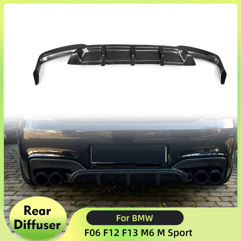 

Car Rear Bumper Diffuser for BMW F06 F12 F13 640i 650i M Sport M Tech M6 2013-2016 Rear Diffuser Lip Carbon Fiber / FRP