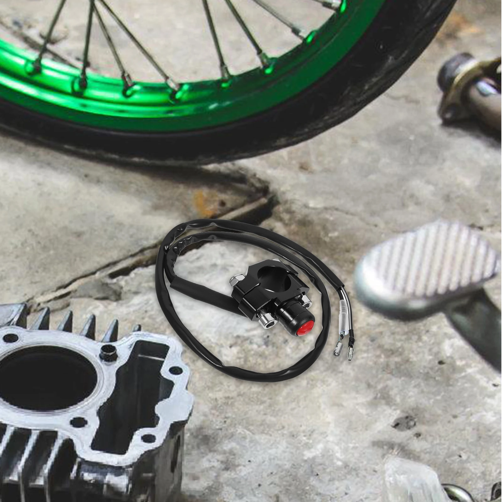 

Aluminum Alloy Motorcycle Modification Switch Handlebar Ignition Coil Replacement Push Button Engine Car Dual for Offroad