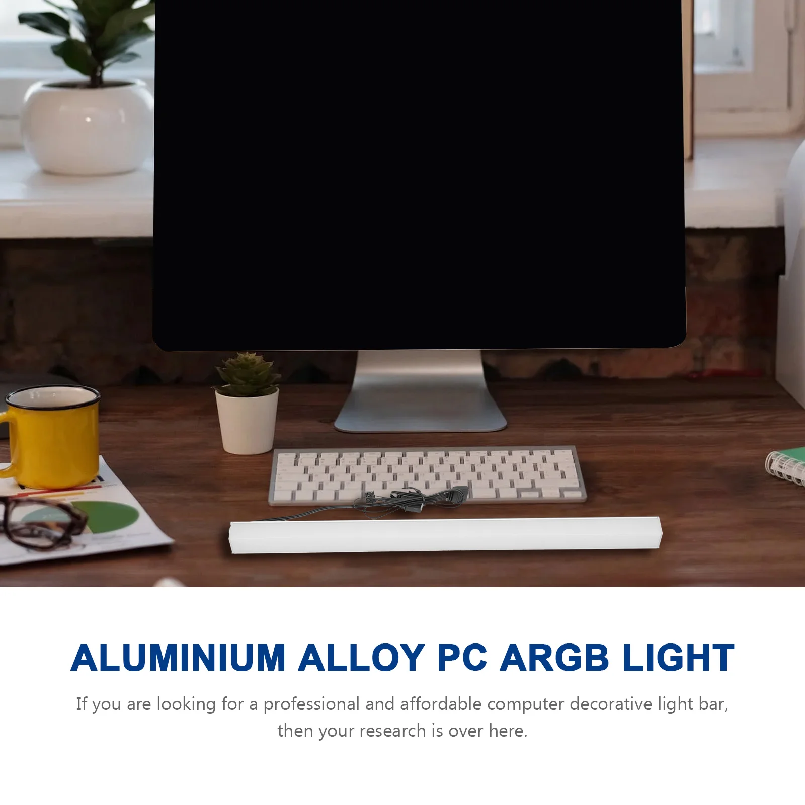 

ARGB LED Light Strip 5V 3-Pin Connector Aluminum Alloy PC Case Accessory Texture Bright Lighting Effect