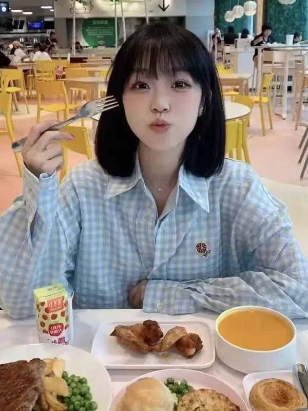 

Blue Plaid Casual irt Women's Early Winter Design Long Sve Cotton Outerwear Fre Sle Fem Leisure Spring Autumn Top