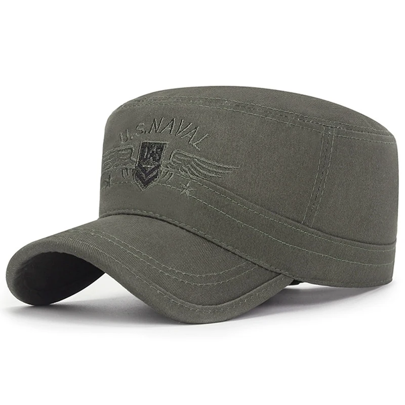 Sombreros militares para hombre, gorra de cuerpo, protector solar, CS, camuflaje, parte superior plana, algodón, letras bordadas, ajustable, Verano