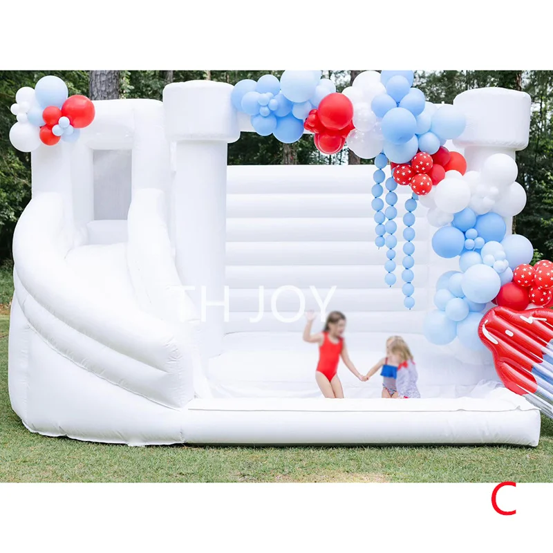 free air ship to door,13x13ft Inflatable Wedding Bounce House Jump Castle Bouncy castle With Slide