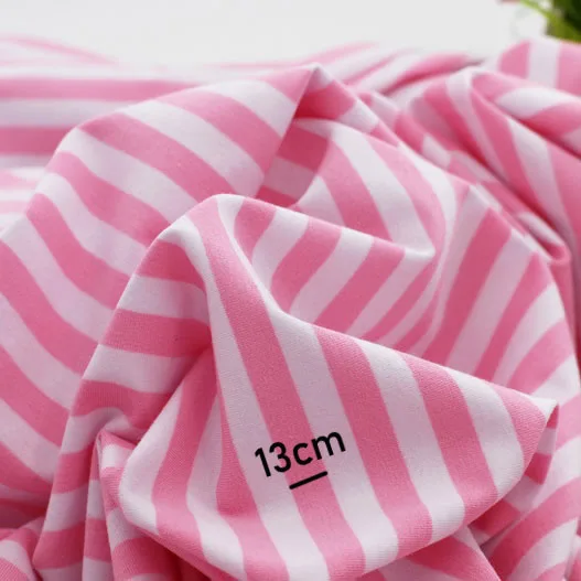 1cm colorful stripe 100% cotton knitting elastic fabric DIY sewing T-shirt leggings Clothing fabric width 50* 165cm  telas