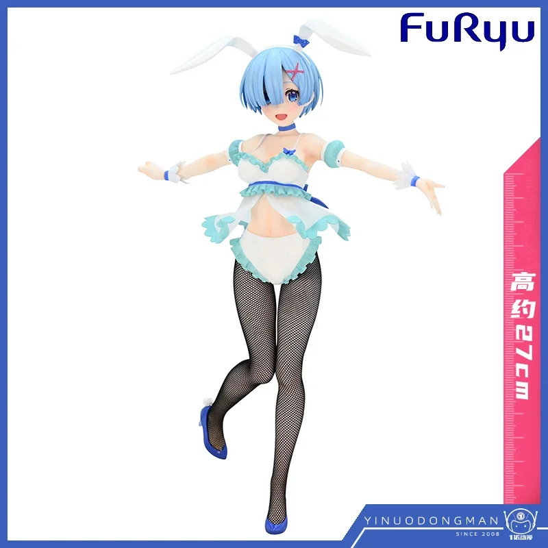 Original FuRyu BiCute Life in A Different World From Zero Comics Model Rem Bunny Costume Action Figures Girl Anime Cute Toys Boy