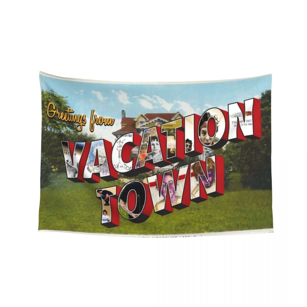 

Vacation Town Postcard (TFB) Tapestry Room Decorations Aesthetic Decorative Wall Mural Decorative Paintings Wall Deco Tapestry