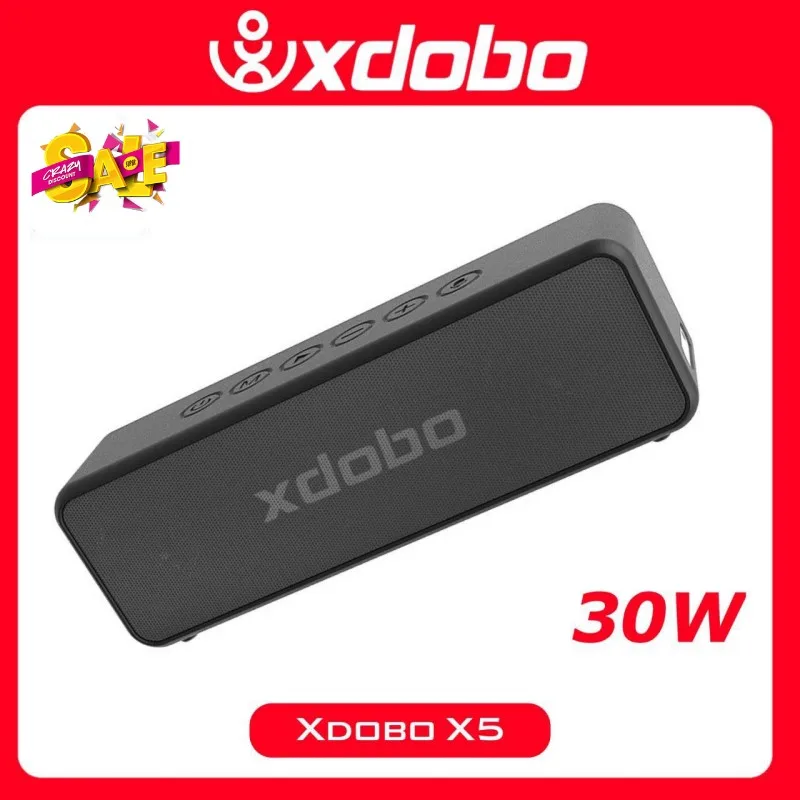 XDOBO X5 30W Portable Wireless Bluetooth Speaker BT5.0 TWS Type-C Loud Stereo Super Bass  IPX6 Waterproof Subwoofer Player