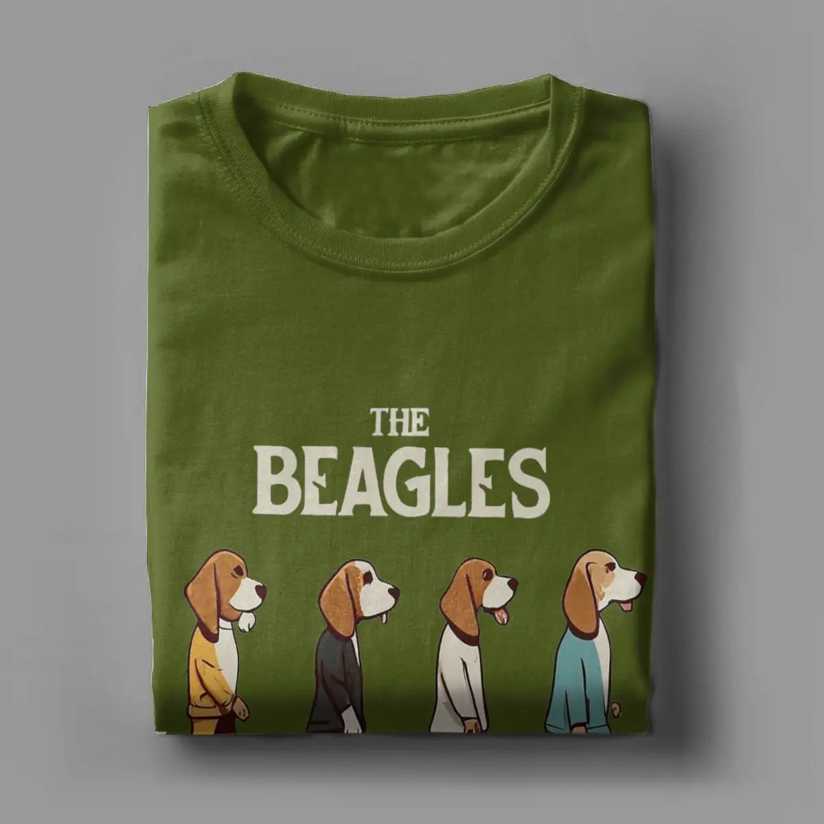 The Beagles T Shirt for Men Pure Cotton Casual T-Shirt O Neck Tee Shirt Short Sleeve Tops Plus Size