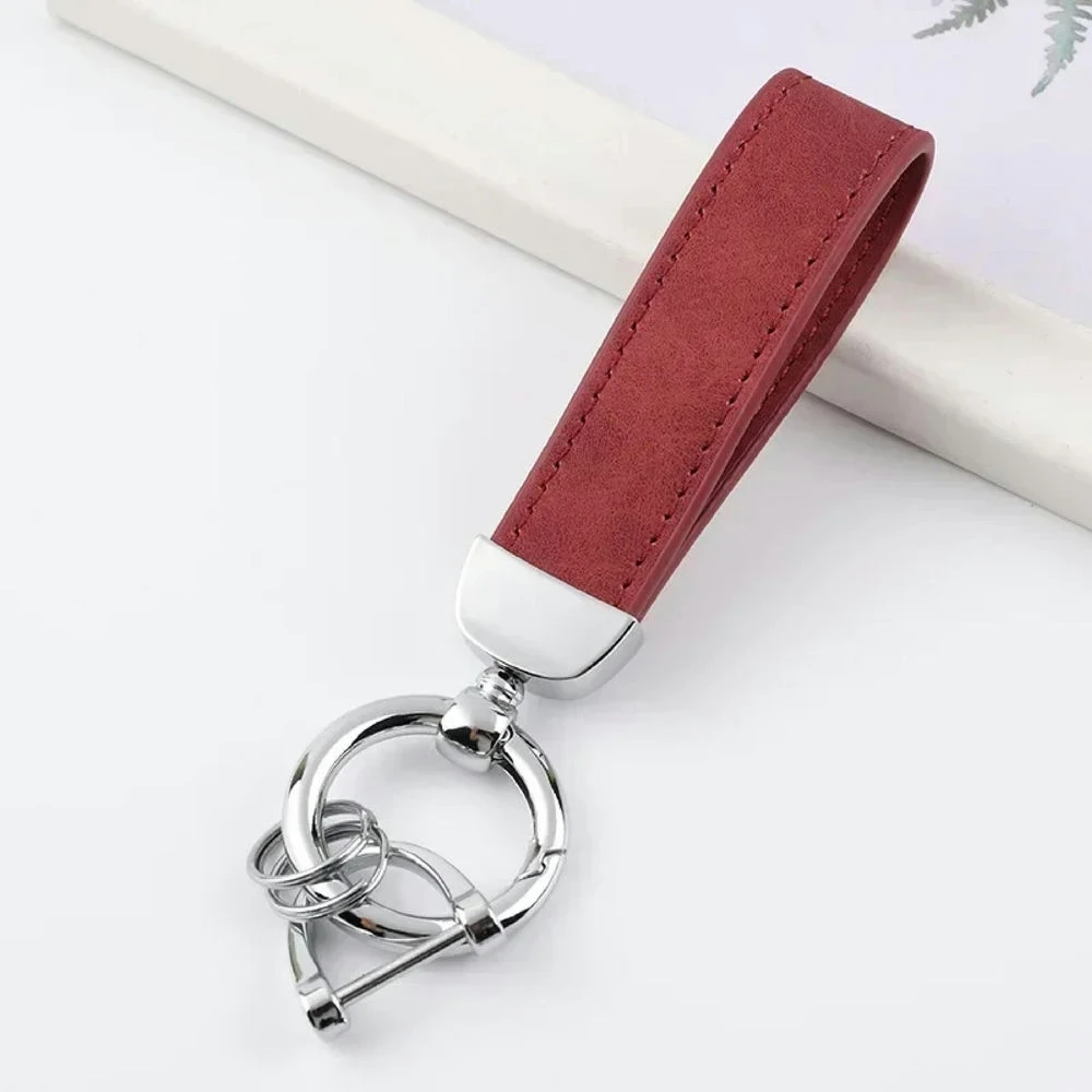 Personalized PU Leather Key Strap with Custom Text