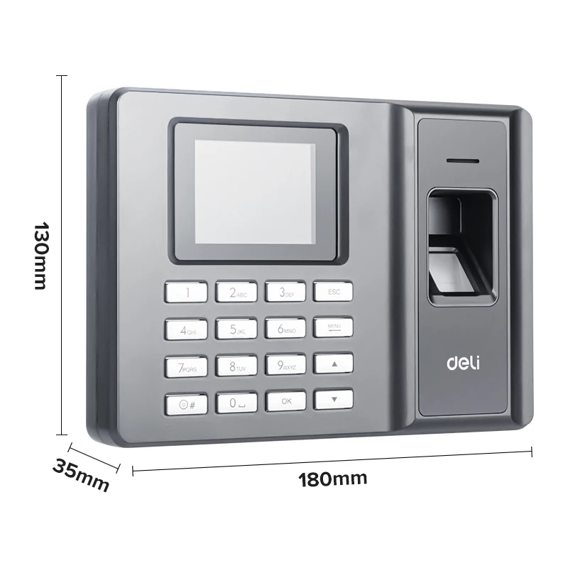 Deli ES152 fingerprint attendance machine employee commuting and clocking in and out all-in-one machine password fingerprint