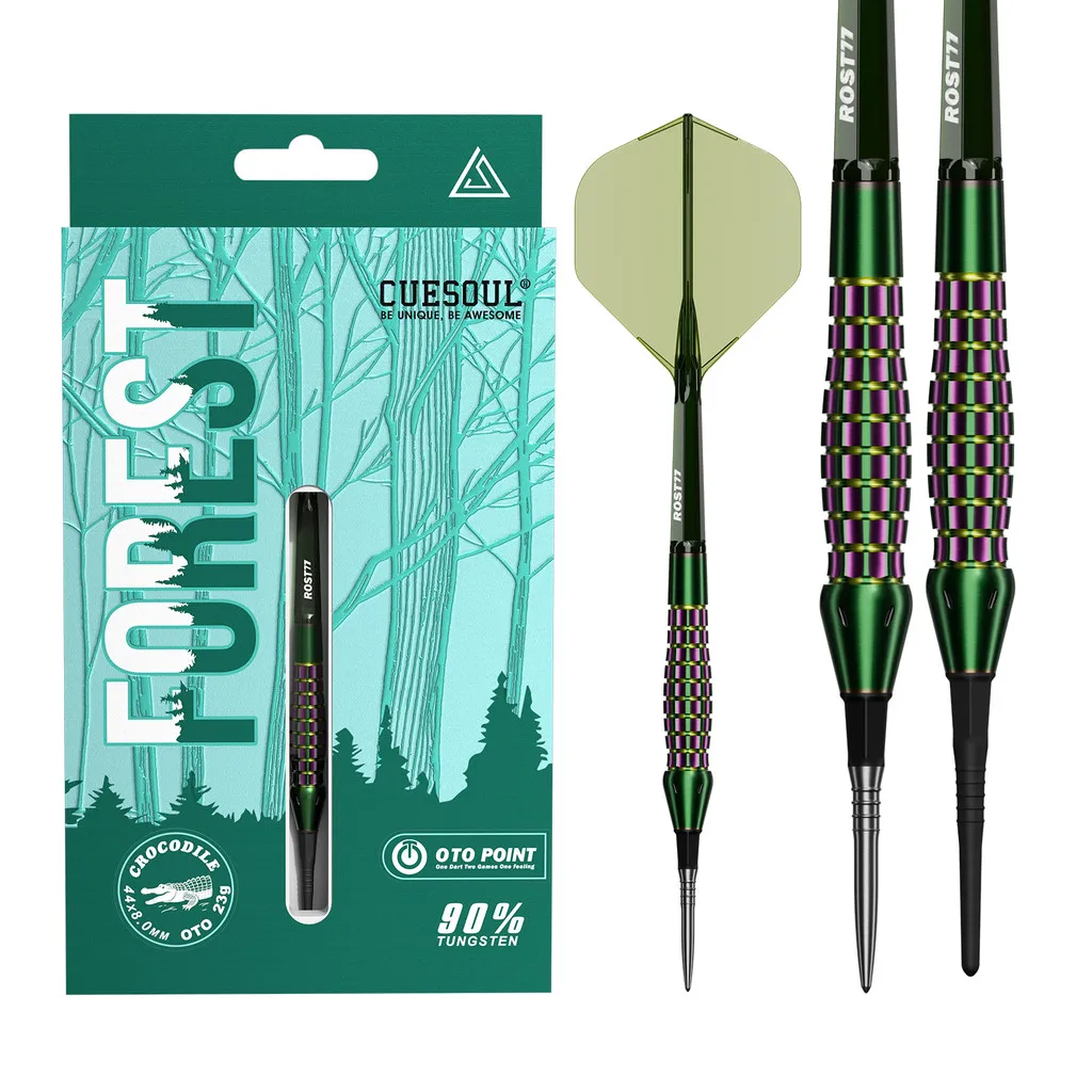 

CUESOUL FOREST 20/21/22/23/24g OTO Point Darts 90% Tungsten Dart Set Soft tip and Steel tip Darts