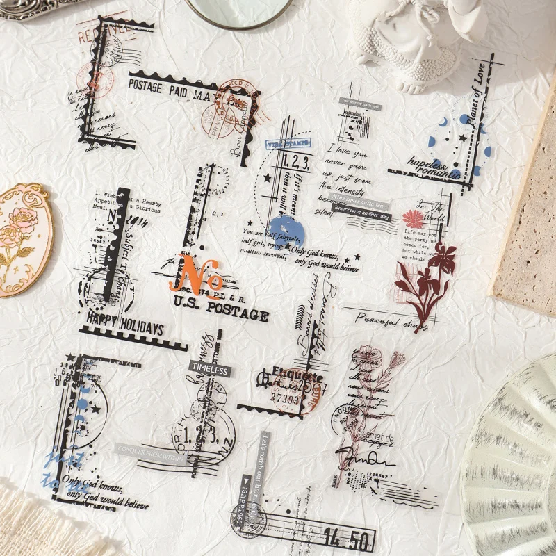 حزمة ملصقات كلاسيكية مكونة من 30 قطعة على الطراز العتيق، وتصاميم الحنين لتزيين اليوميات وسجل القصاصات