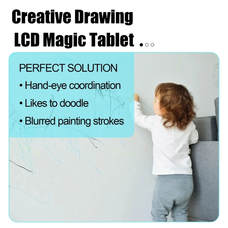 K1AA LCD Writing Tablet Doodles Pad Tablet Drawing Doodles Board Education Toy