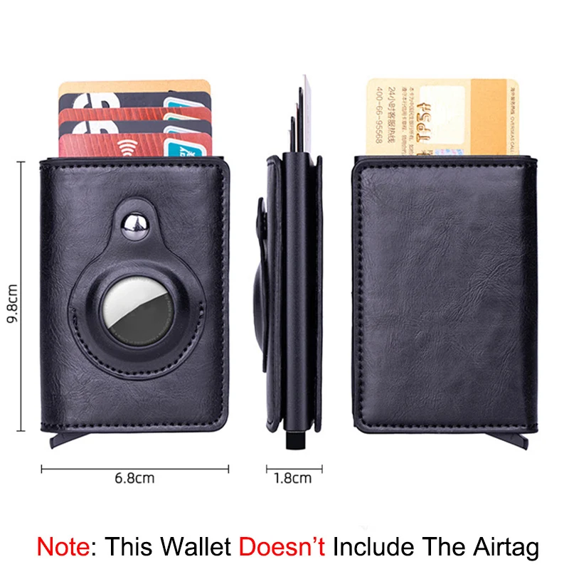 Rfid Credit Card Holder Wallet for Apple Airtag Men Bank Cardholder Case Rfid Slim Airtag Purse Smart Air Tag Wallet