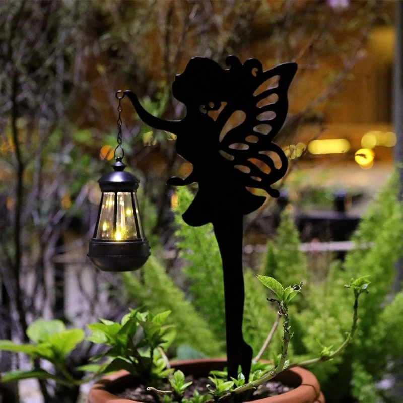 Garden Decorative Light Fairy Shaped Garden Lamp Iron Material for Garden