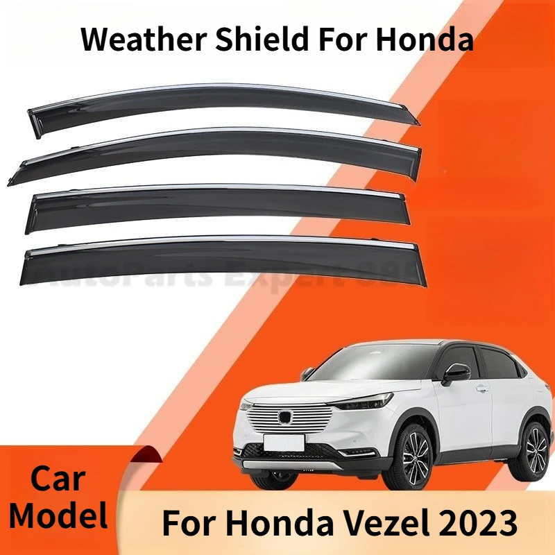 

Modification Parts Weather Shield For Honda Vezel 2023 Window Visor Rain Guard Deflector Windshield Rain Eyebrow Awning Trim