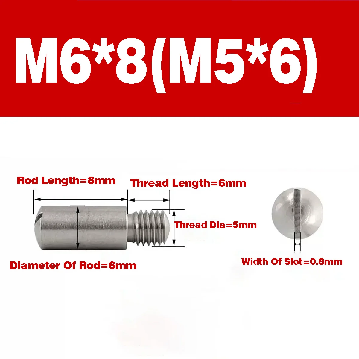 Variant: 4pcs  M6x8xM5x6