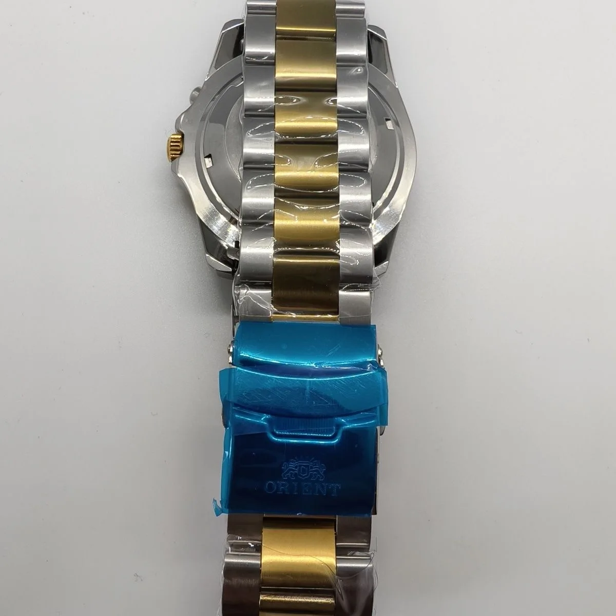 Orient Diver automatisch horloge blauwe wijzerplaat blauwe rand 200M waterdicht dag-datum stalen band lichtgevende markeringen heren sporthorloge