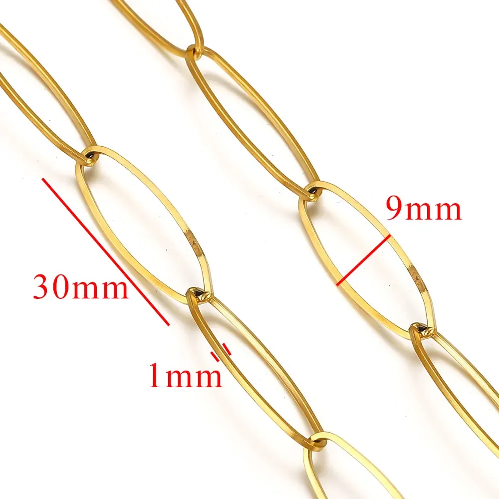 1m Stainless Steel DIY Chains, Jewelry Making Materials