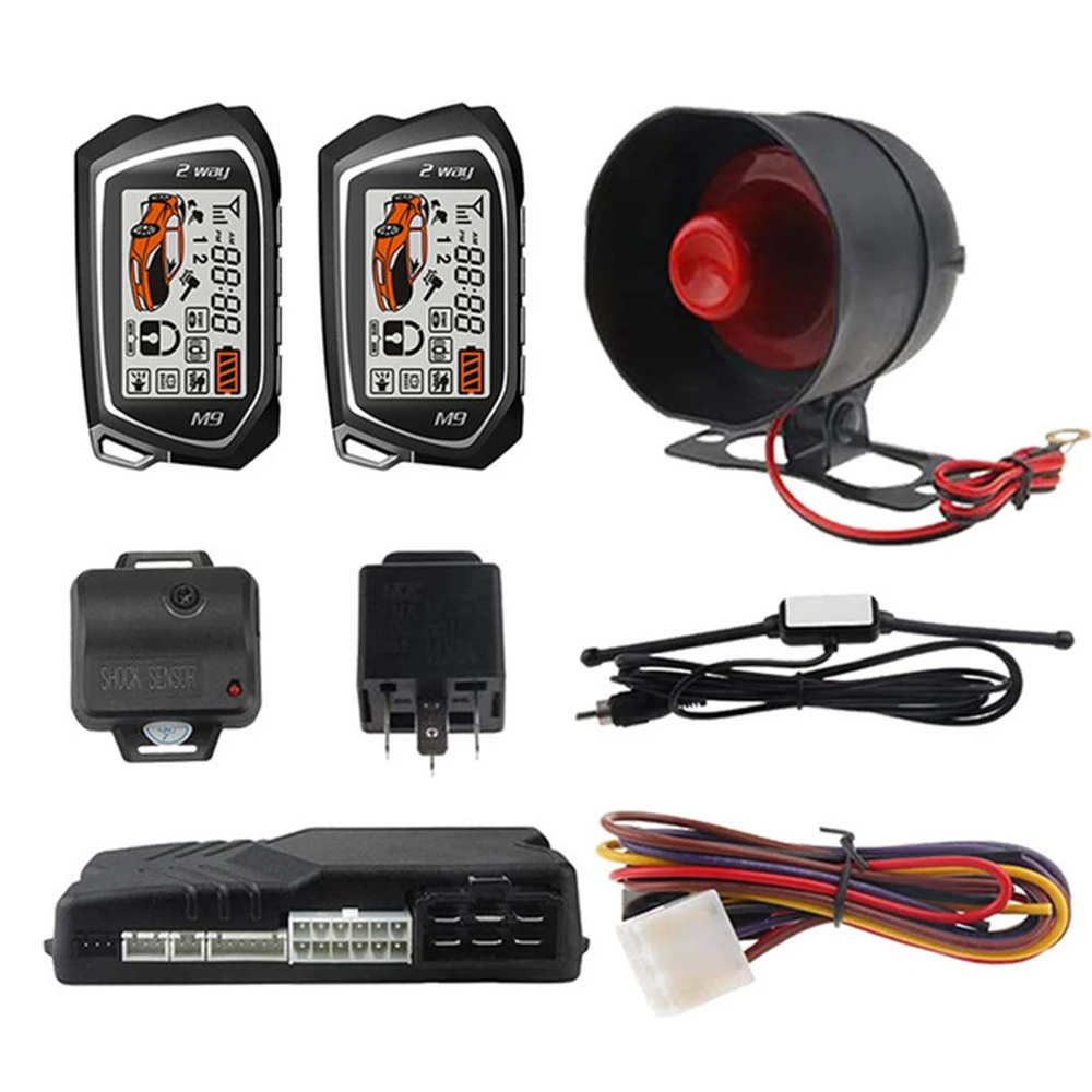 CYX 2-way car alarm system automatic remote start universal pke two way alarm with push engin start stop