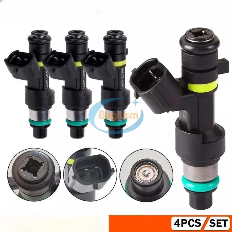 4PCS 16600-EN200 16600EN200 FBY2850 Fuel Injectors Nozzle For Nissan Versa Cube Sentra NV200 2007-2014 FJ1056 2971006