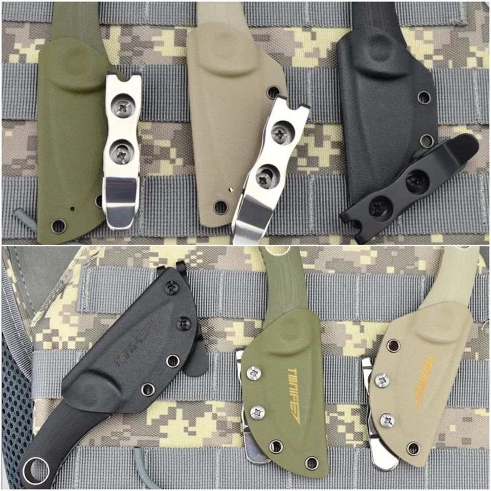 TONIFE Neck Knife Fixed Blade Hunting Pocket Outdoor Knife Tactical Survival Knives 8Cr14MoV Blade Camping EDC Multi Tools Runer