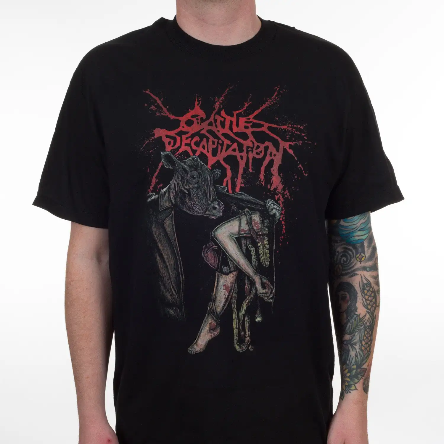 Cattle Decapitation The Beast Band T-Shirt 100% Cotton Graphic Tee Men Women Summer Streetwear Top