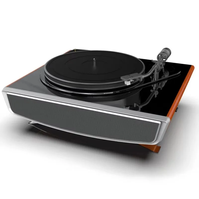 high end Modern wooden  hifi Retro 3 speed record player w/FM Radio/Blue-tooth and built-in stereo speaker turntable viny