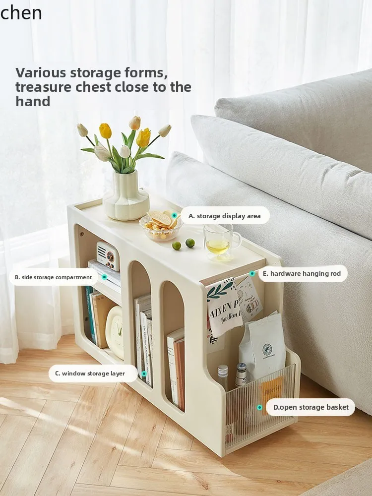 ZML removable sofa, side cabinet, side table with wheels, living room cart, small coffee table, advanced