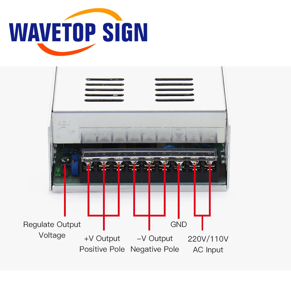

Блок питания WaveTopSign 400W S-400W, вход 110В/220В, выход DC 12В/36В/48В/60В/110В/220В