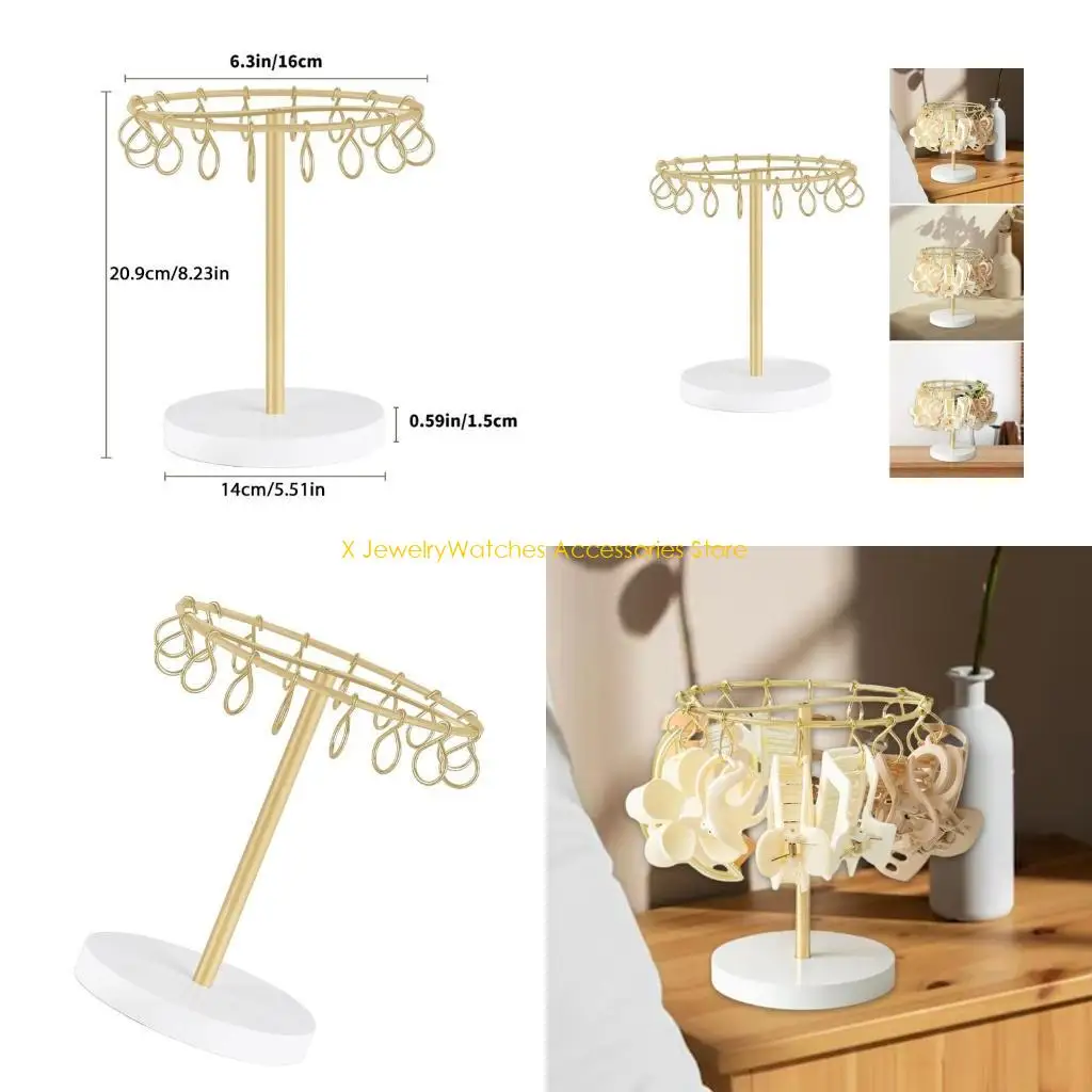 

31KD Space Saving Hair Clip Organizers with 16 Hooks for Dorm Rooms and Bathrooms