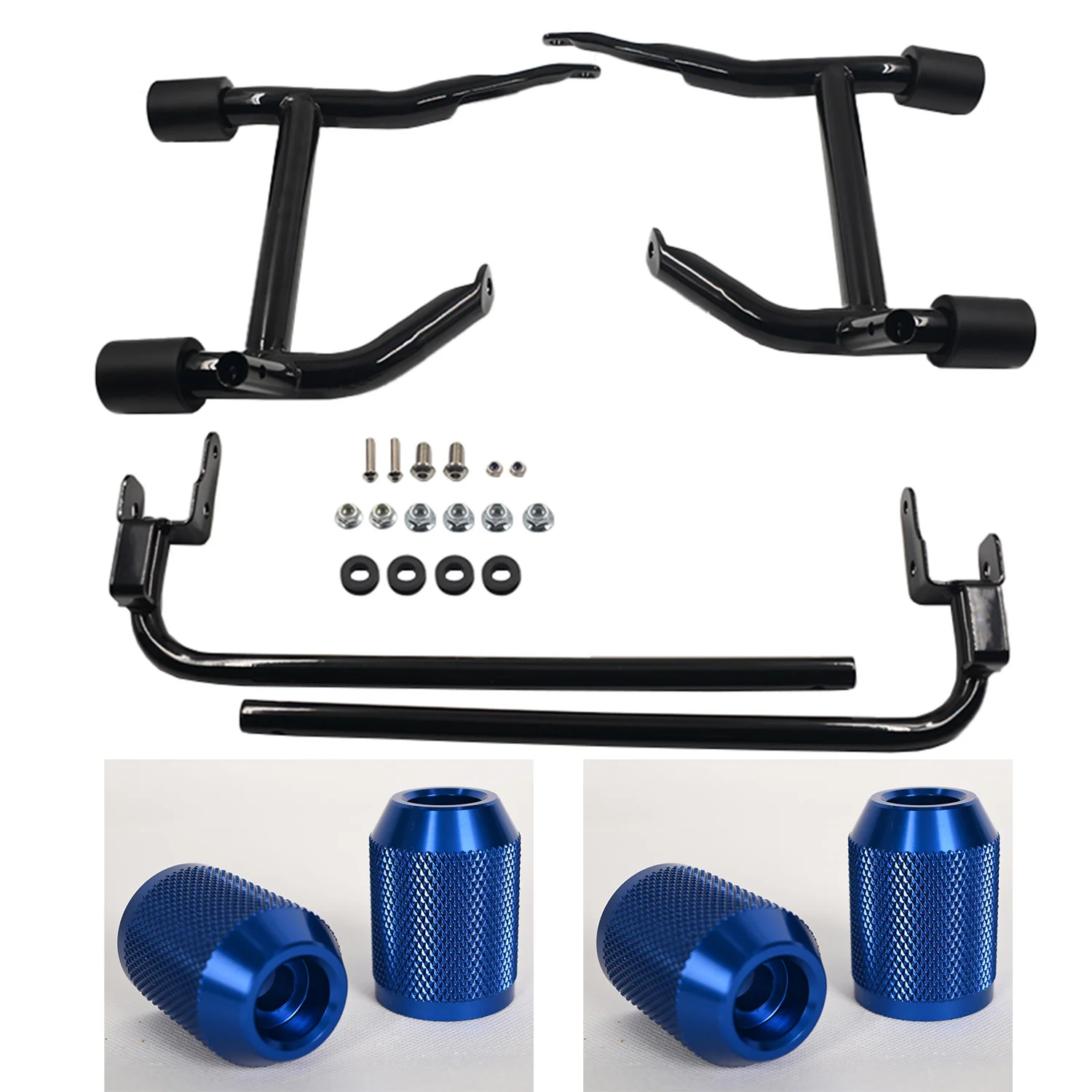 Saddlebag Guard Rail Guard with Support Bar&Replacement Slider for Harley Touring 2014-2026（including 2023.5-later)