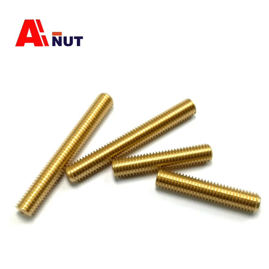 M3 M4 M5 M6 Brass Thread Rod , Full Threaded Screw Brass Fasteners ,A052