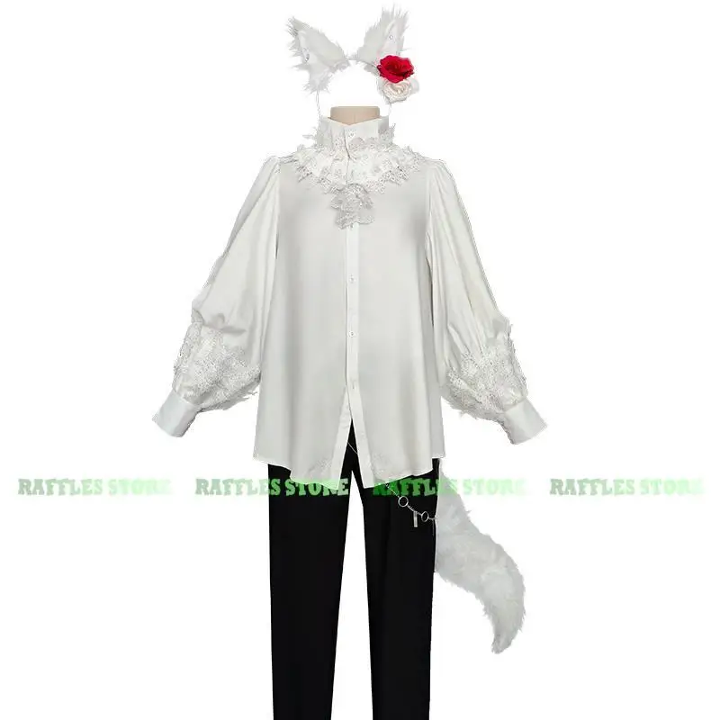 Vtuber Kuzuha Vamp مخصص تأثيري ساشا كانكانا الملابس شعر مستعار طويل الشعر أنيمي دعوى هالوين للجنسين Lordly