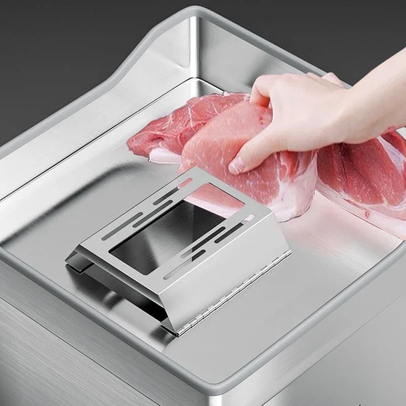 Novo modelo comercial cortador de carne de bancada corpo de aço inoxidável multi-função corte e trituração design destacável